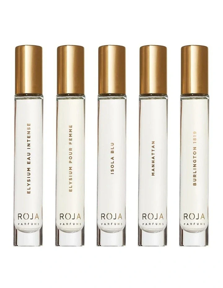 Roja Discovery Collection Set (ELYSIUM EAU INTENSE + ELYSIUM FEMME EDP + ISOLA BLU PARFUM + MANHATTAN + BURLINGTON 1819)